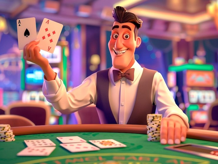 Tampilan game Teen Patti di mikatoto dengan kartu terbuka dan informasi taruhan real-time